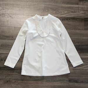 🌹 Adrienne Vittadini Pleat Neck Blouse 🌹